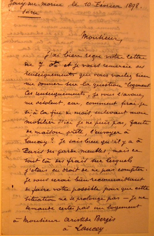 1898 lettre janvier 1